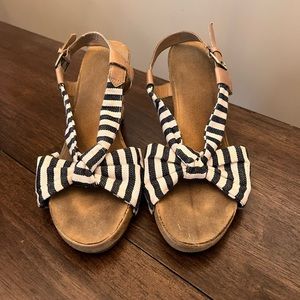 Aerosoles Striped Wedge Sandals